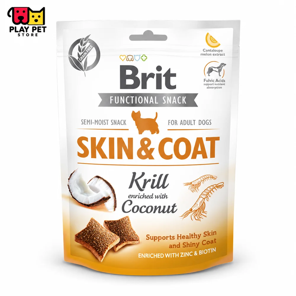 Brit Functional Snack Skin & Coat Krill — 150 g