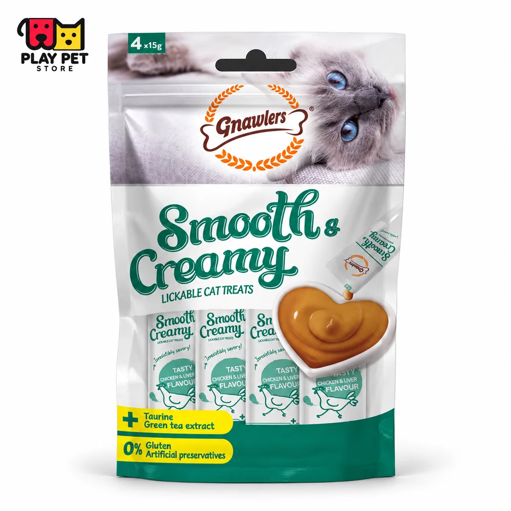 Gnawlers Smooth & Creamy Pollo e Hígado — 4 × 15 g