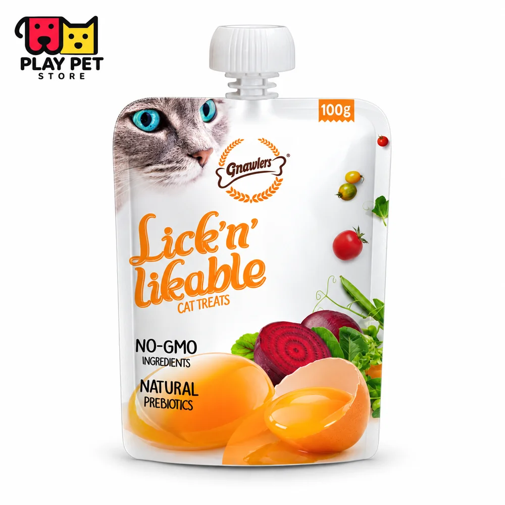Gnawlers Lick’n’Likable Yema de Huevo y Vegetales — 100 g